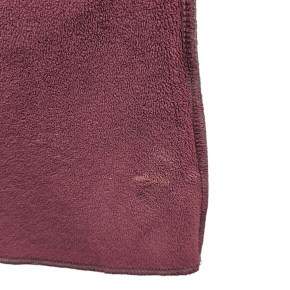 APSARA Womens Reversible Fleece Coat Medium Purple Taupe Horn Shape Buttons - Picture 6 of 10